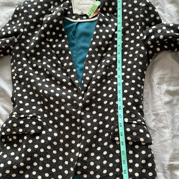 Anthropologie polka dot blazer size M - Picture 6 of 8